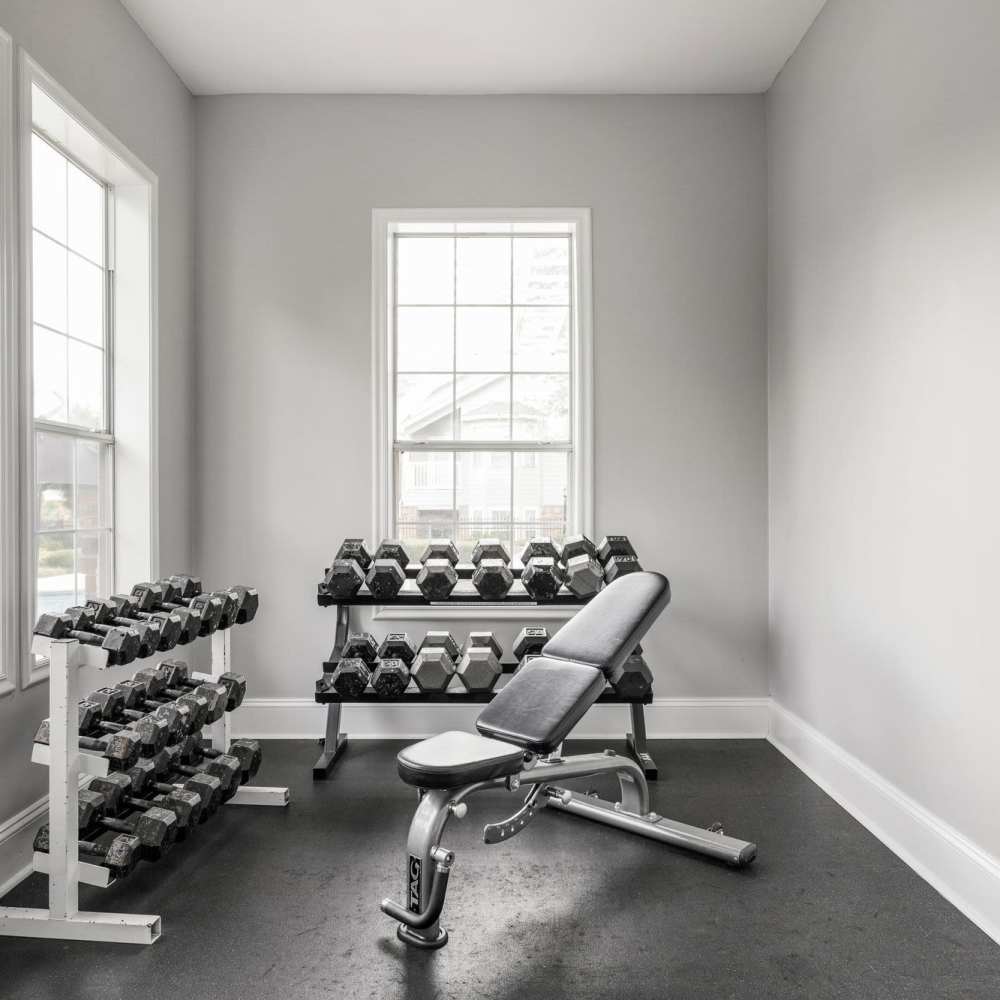 Modern gym at Carrington Park in Little Rock, Arkansas