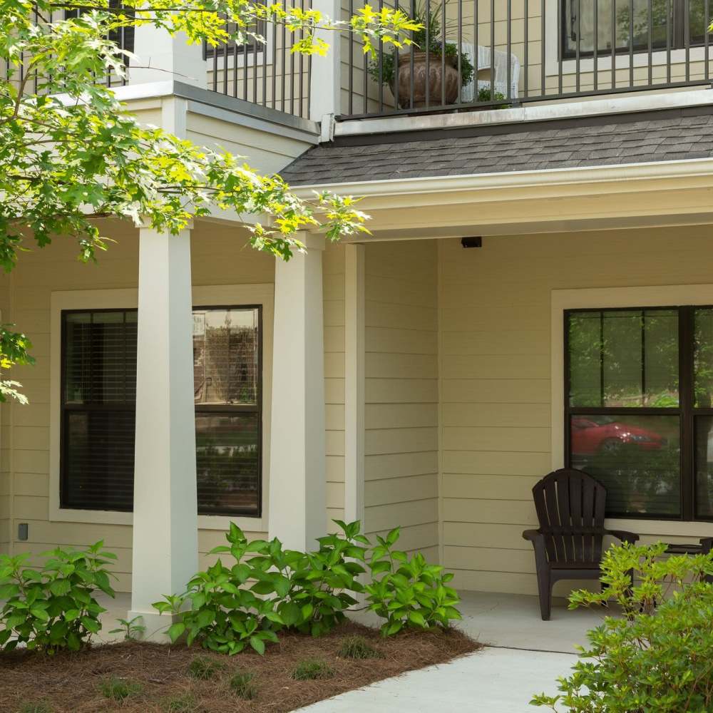 Apartment entrance at Terraces at Suwanee Gateway in Suwanee, Georgia
