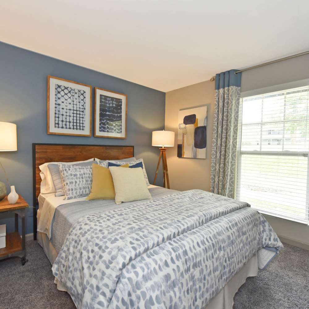Well-designed bedroom at Sona at Harding in Nashville, Tennessee