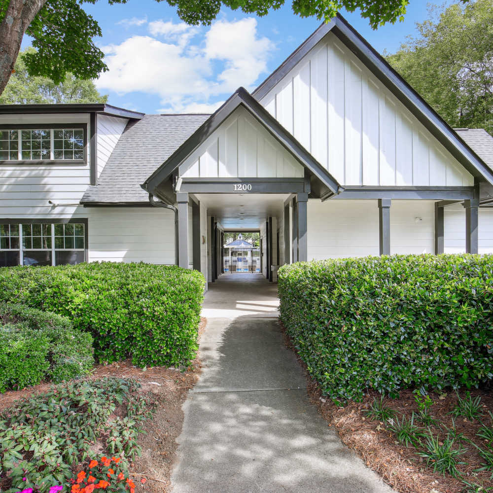 Community exterior view  at Grande Oaks in Roswell, Georgia