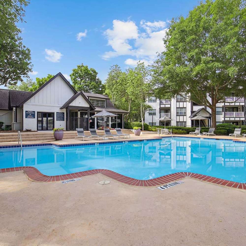 Outdoor pool at Grande Oaks in Roswell, Georgia 