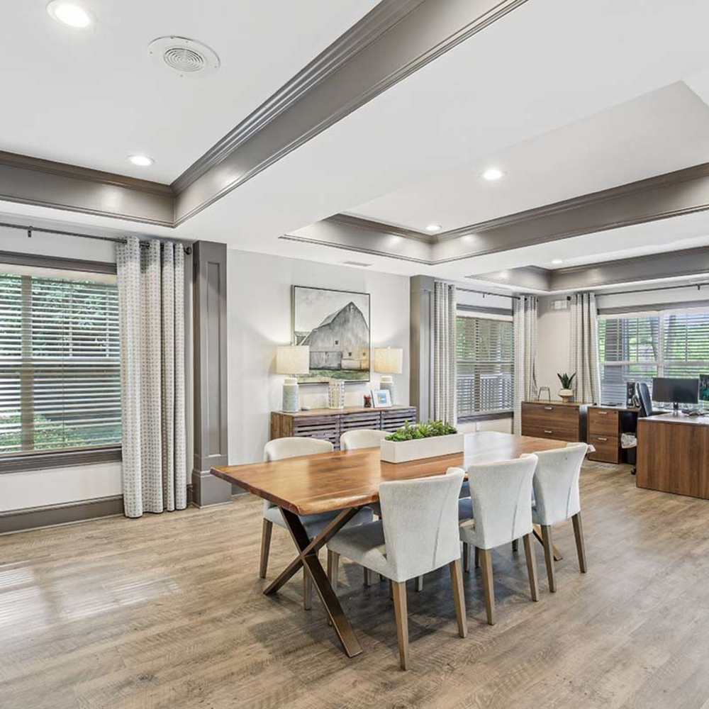 Clubhouse dining area at Grande Oaks in Roswell, Georgia