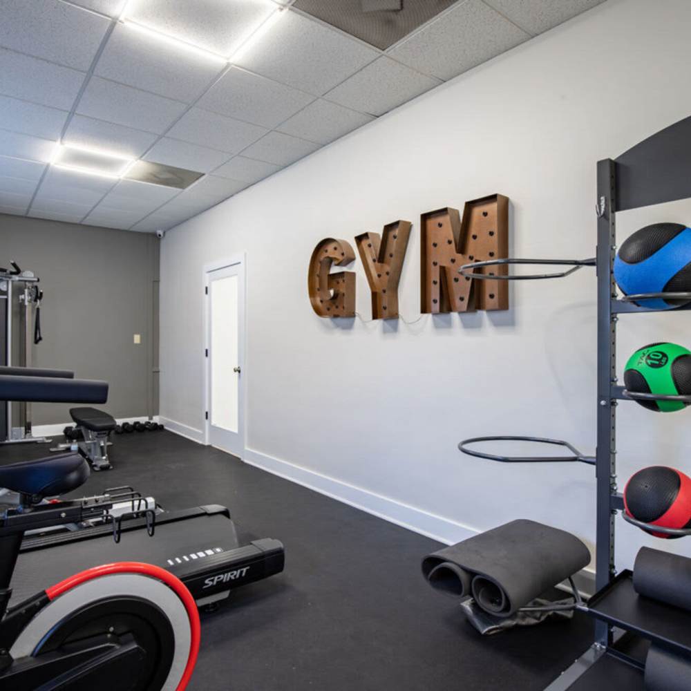 Gym at Huffman Mill Townhomes in Burlington, North Carolina