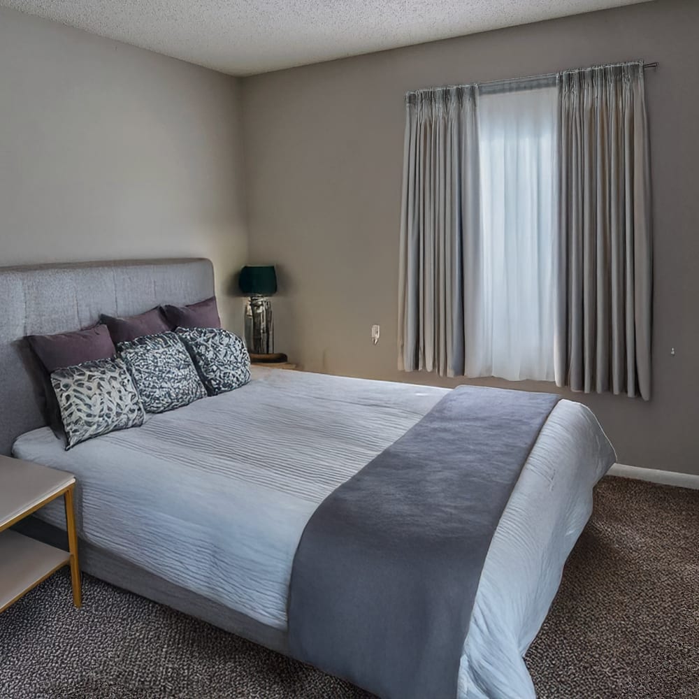 Bedroom in a home at Dominion House Apartments in Nashville, Tennessee
