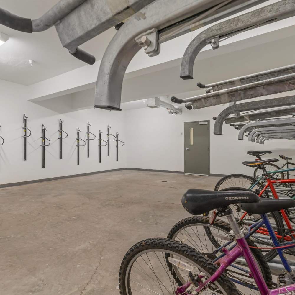 Bike storage at Koz on 13th in Portland, Oregon