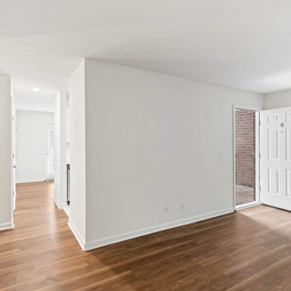 Wood-style flooring in an apartment at The Bellevue At 1045 in Cookeville, Tennessee