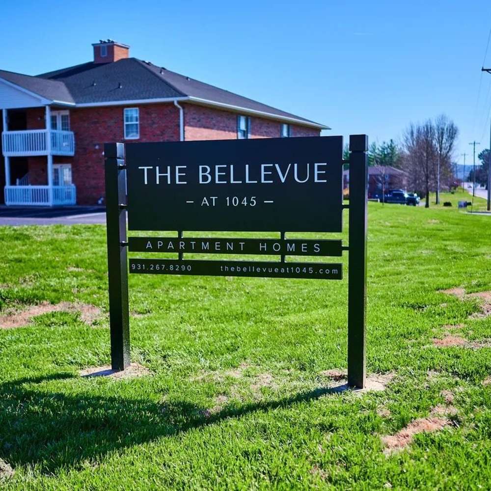 Community sign at The Bellevue At 1045 in Cookeville, Tennessee