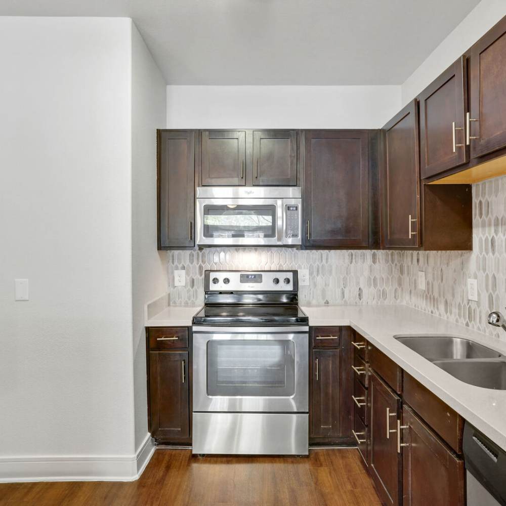 Kitchen with hard flooring  at Trinity Bluff & Trinity District in Fort Worth, Texas