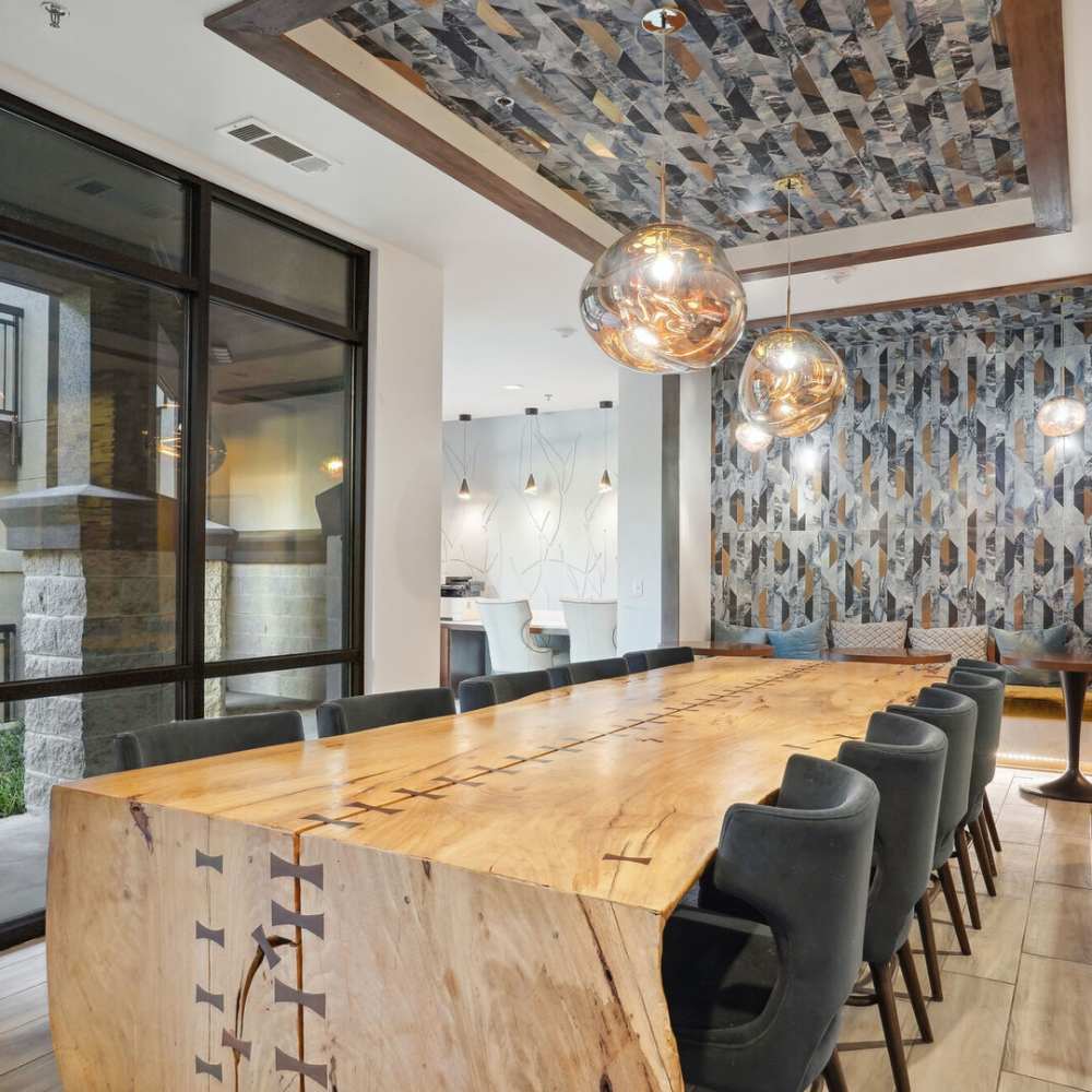 Clubhouse dinning space at Trinity Bluff & Trinity District in Fort Worth, Texas