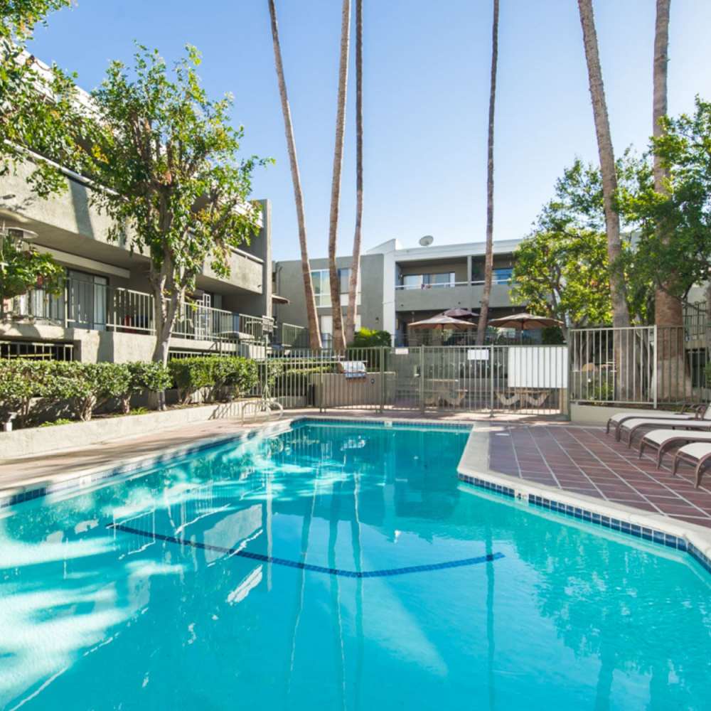 Resort-style pool at Encino Crest Apartments in Encino, California
