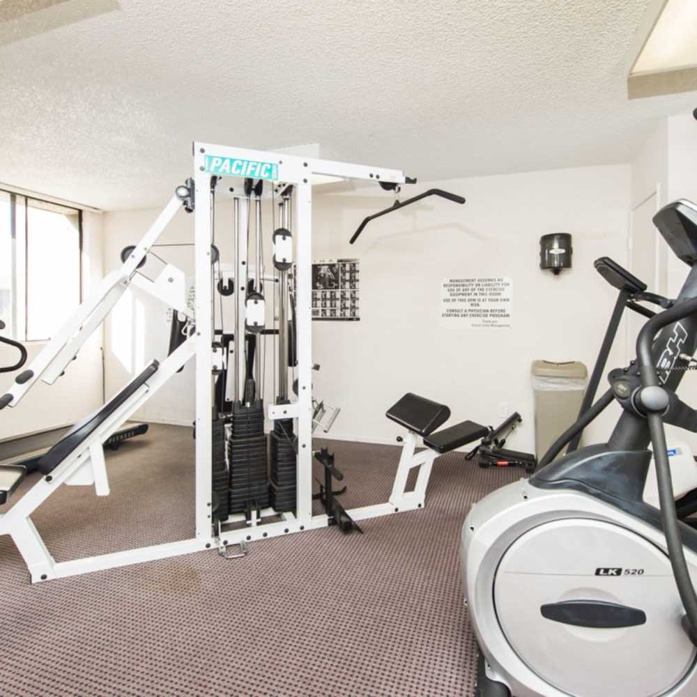 Fitness studio at Encino Crest Apartments in Encino, California