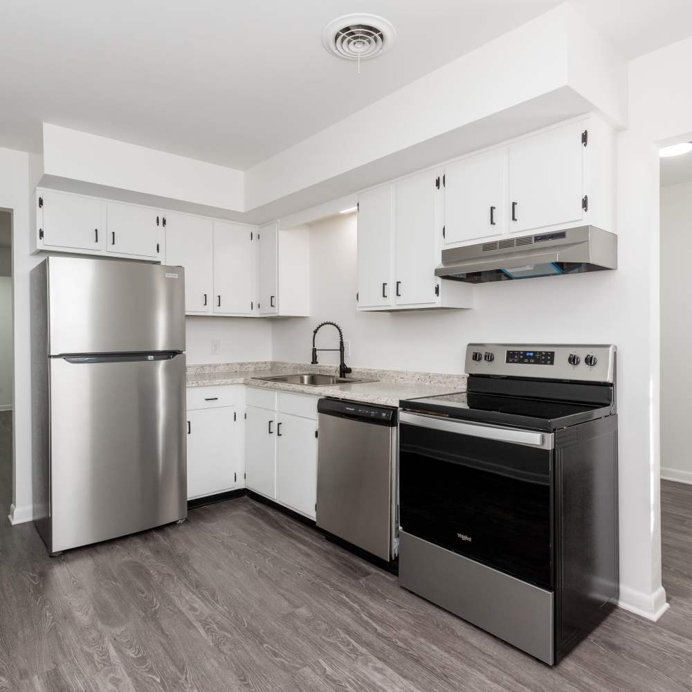 Apartment kitchen at New Village At Hermitage in Hermitage, Tennessee