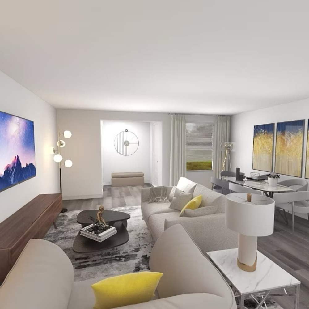 Apartment living room at New Village At Hermitage in Hermitage, Tennessee