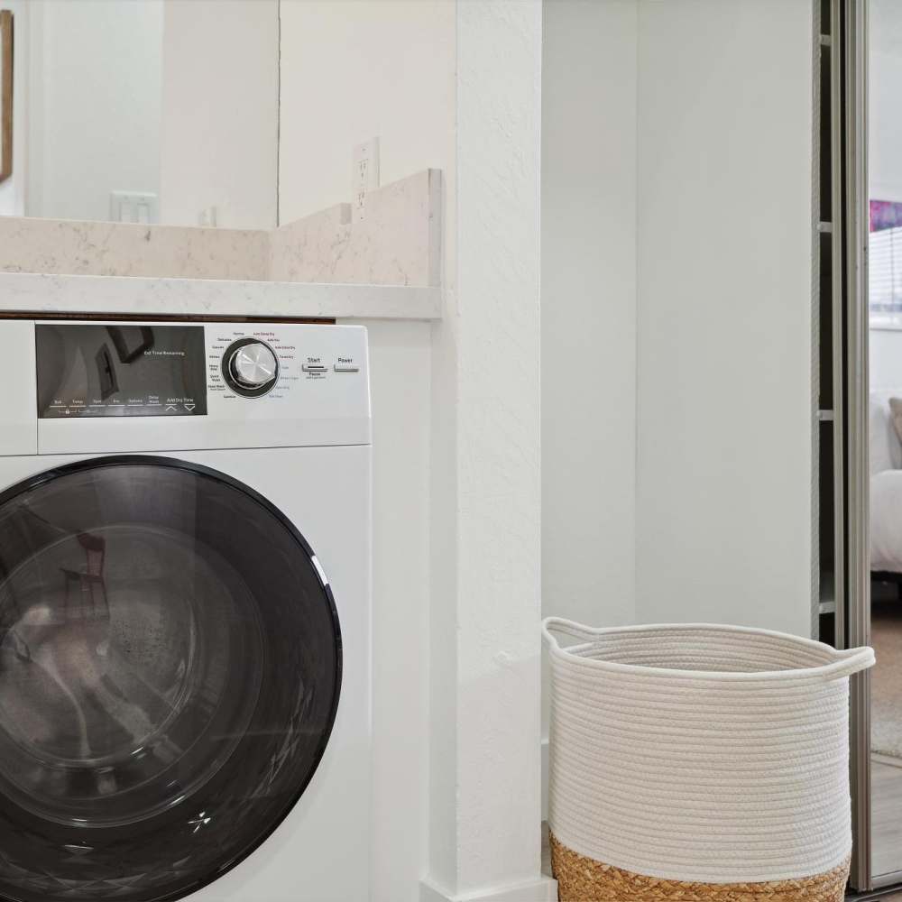 Clean launry area at Del Coronado in Alameda, California