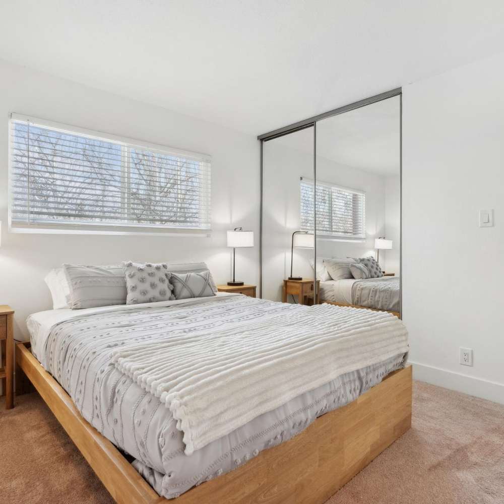 cozy bedroom at Del Coronado in Alameda, California