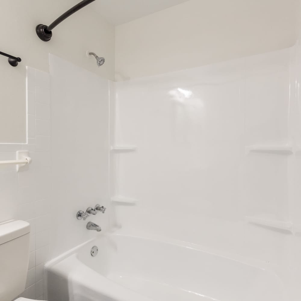 Apartment shower at New Village At Hermitage in Hermitage, Tennessee