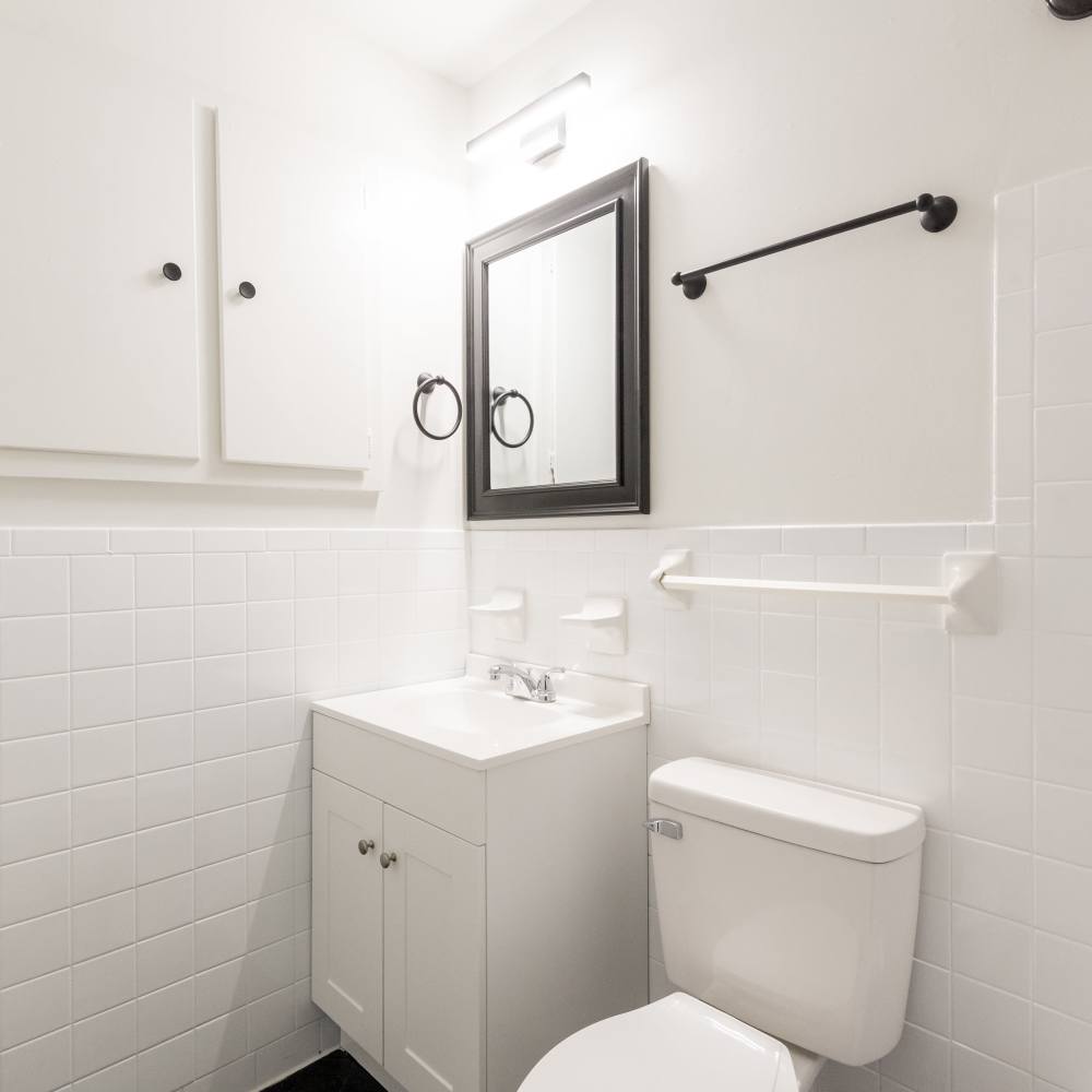 Apartment bathroom at New Village At Hermitage in Hermitage, Tennessee