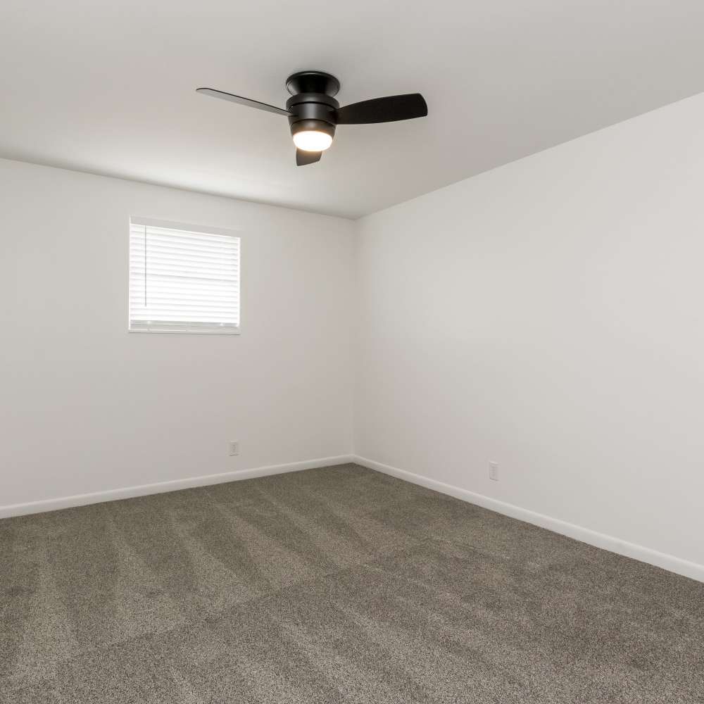 Bedroom with a ceiling fan at New Village At Hermitage in Hermitage, Tennessee