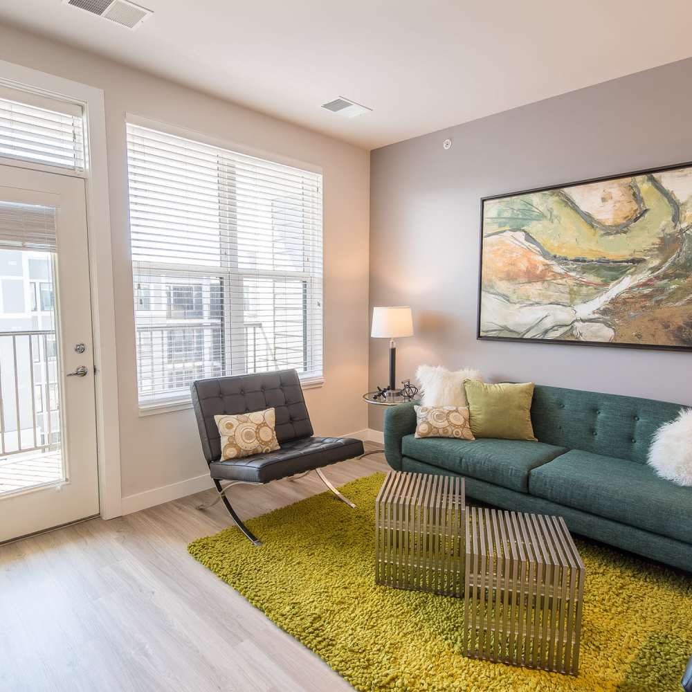 Modern living room at Mayfair Reserve in Wauwatosa, Wisconsin