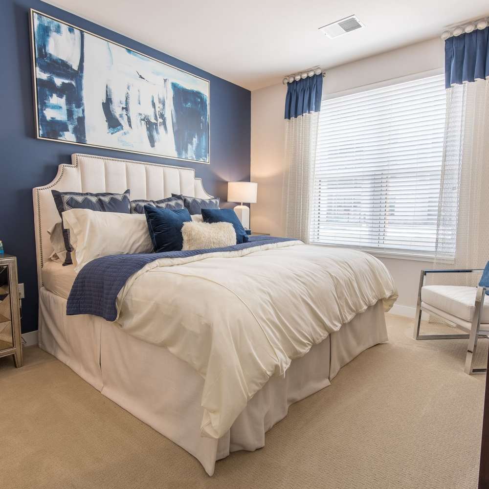Modern bedroom at Mayfair Reserve in Wauwatosa, Wisconsin