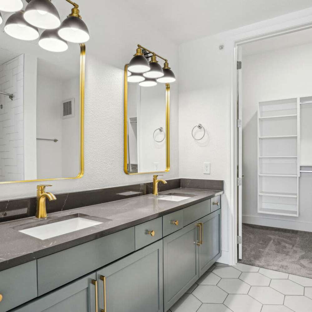 Bathroom at Dorian and Encore in Plano, Texas