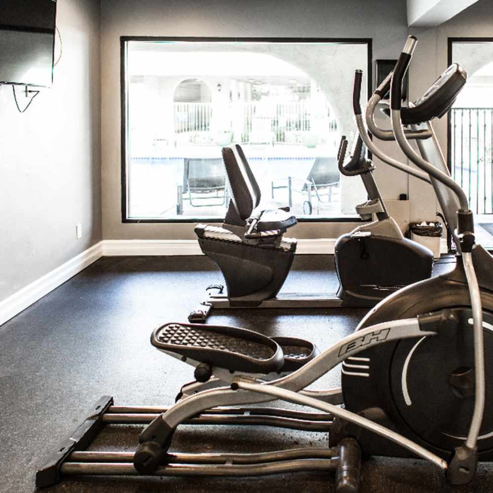 Fitness center at Park Terrace in Reseda, California, 
