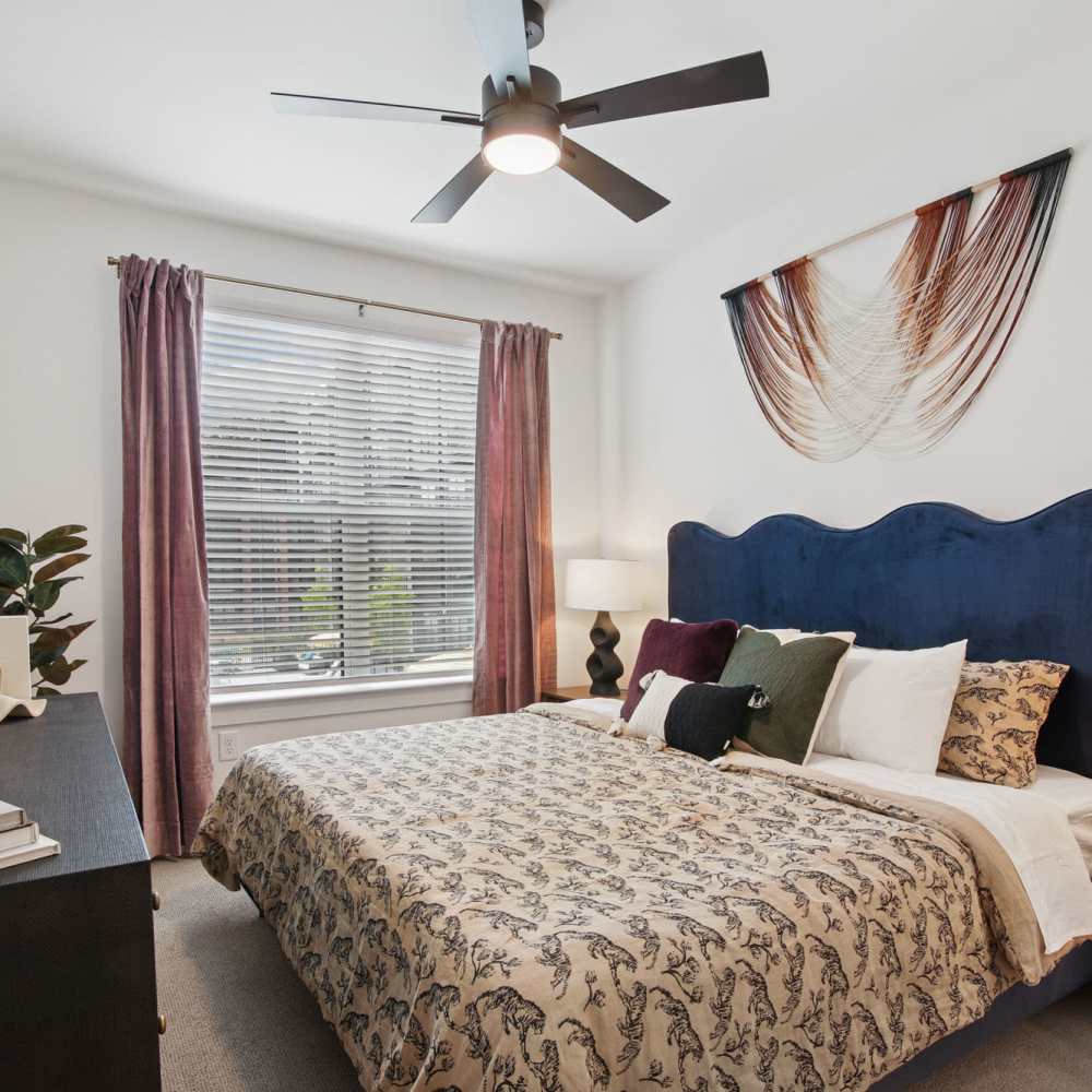 Primary bedroom with king sized bed