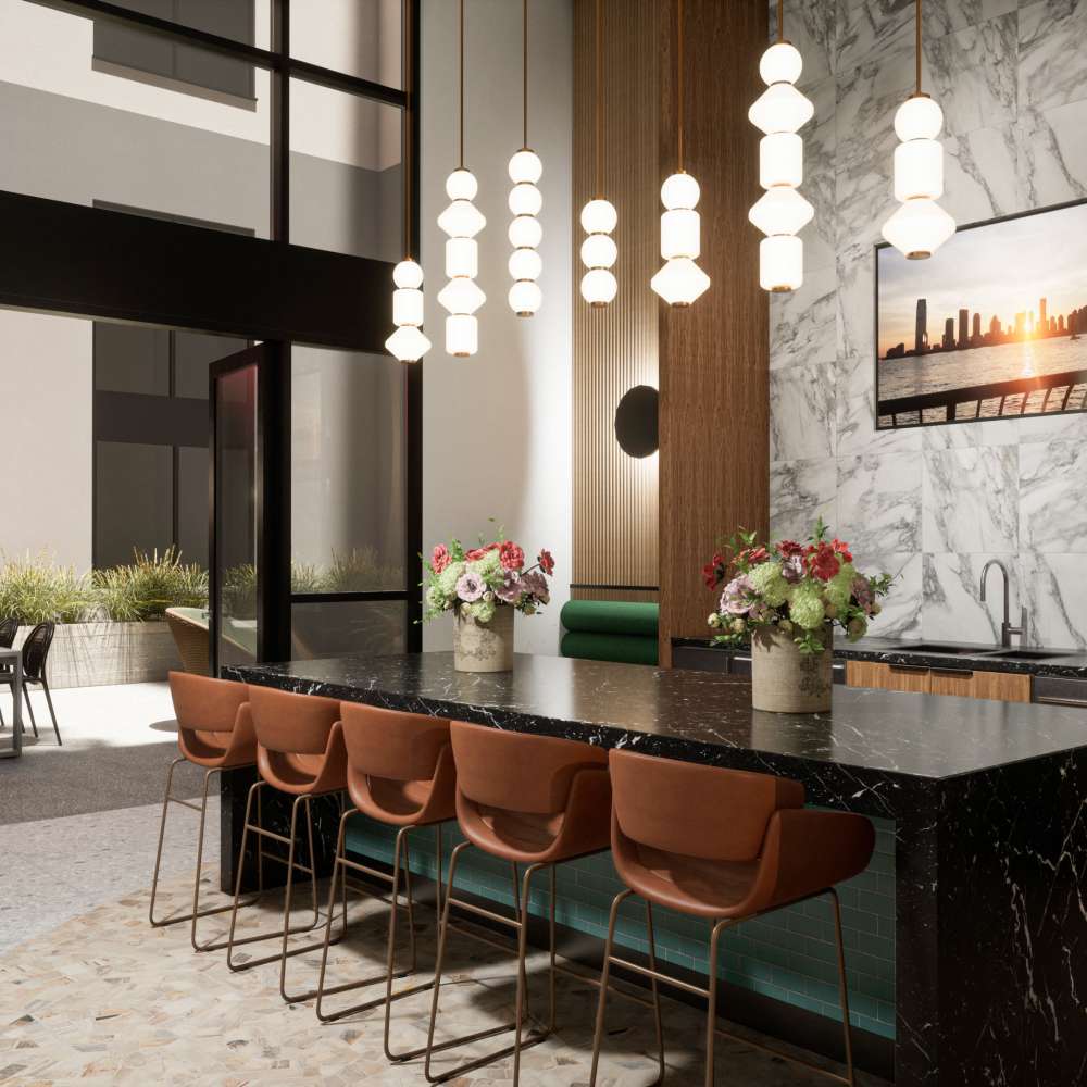 Premium clubhouse at Vivien in Los Angeles, California