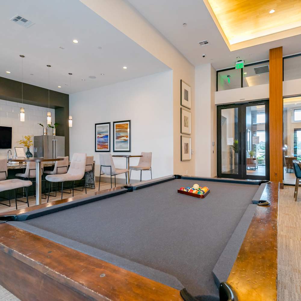 Pool table in the recreation area at NOVU New Forest in Houston,Texas