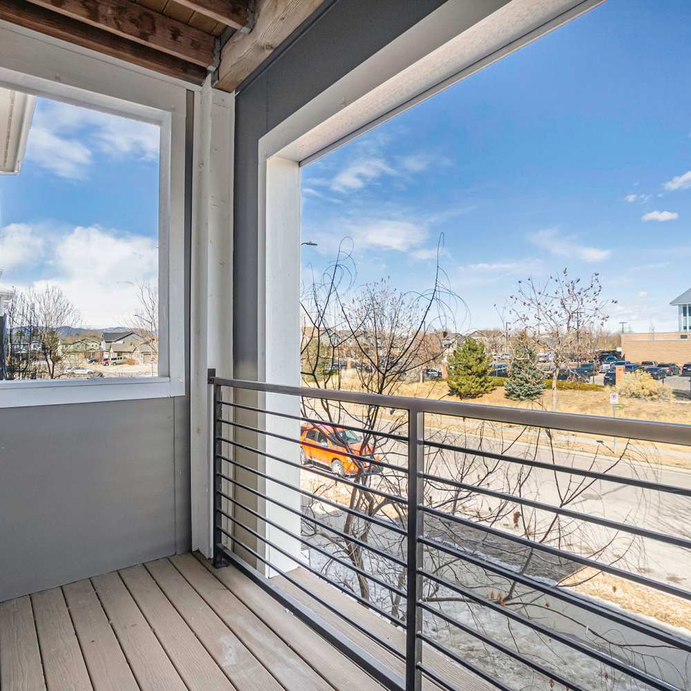Spacious patios with blue sky views