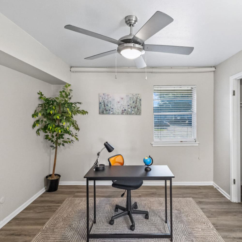 In-home work station at The Hayes Apartments in Fort Worth,Texas