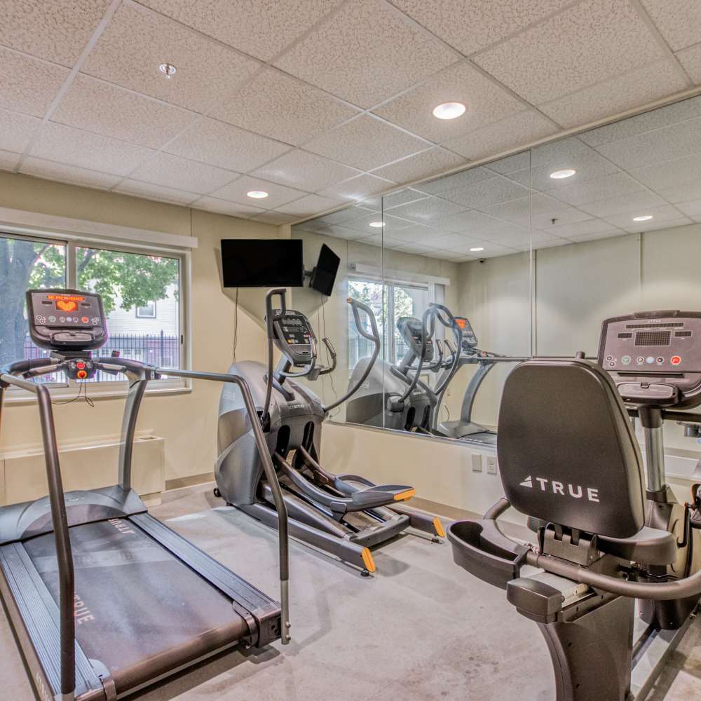 Fitness studio at Village Center in Detroit, Michigan