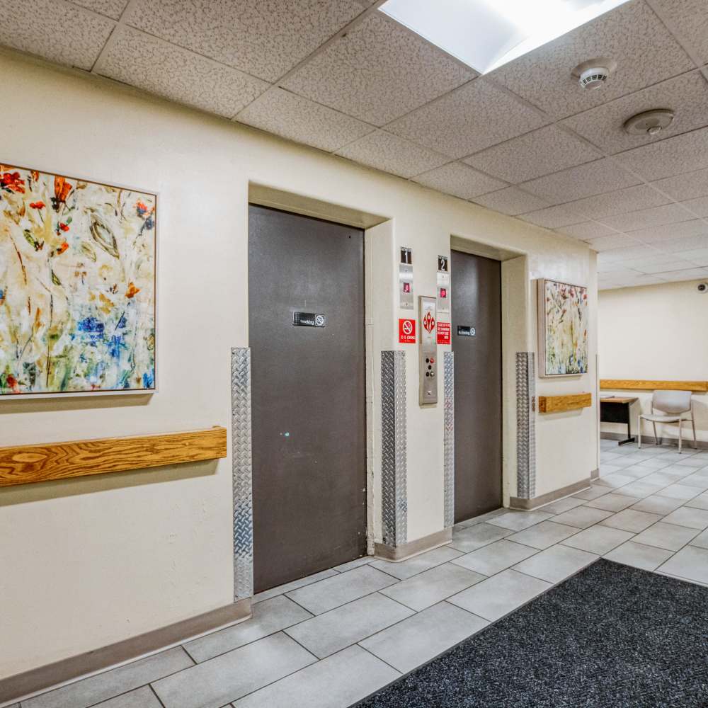 Hall way at Village Center in Detroit, Michigan