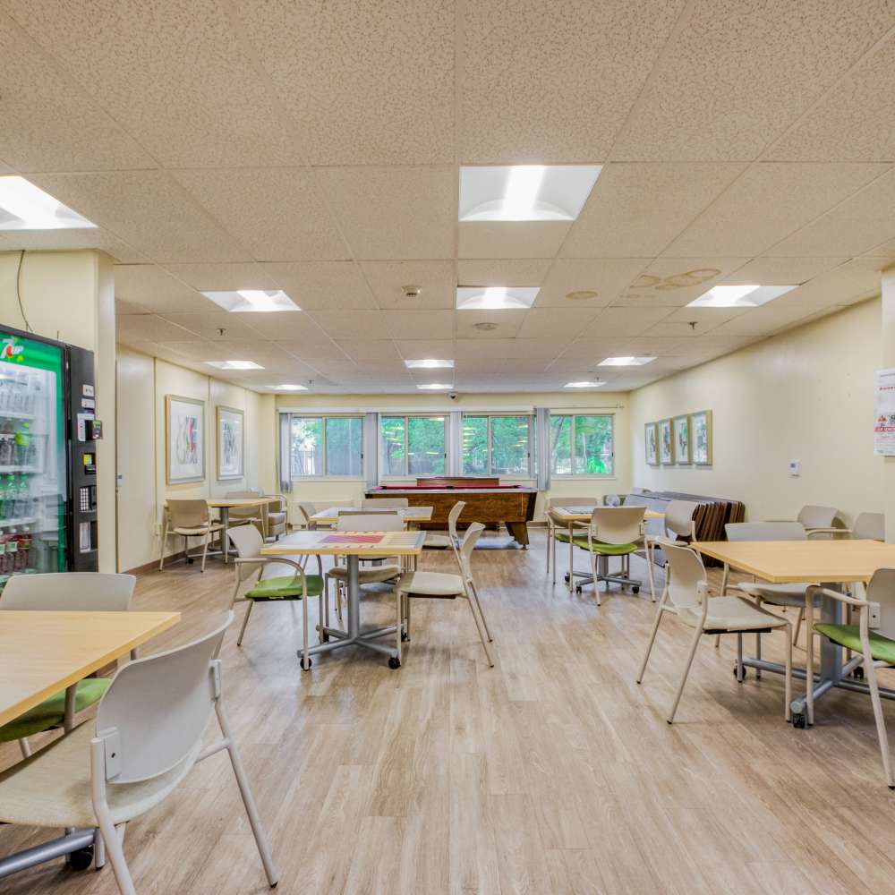 Resident activity area at Village Center in Detroit, Michigan