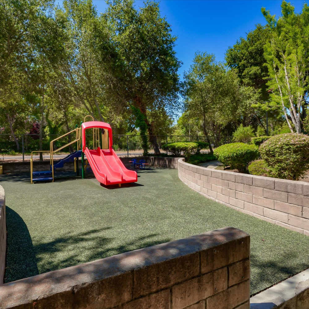 Kids play area at Terman Apartments in Palo Alto, California