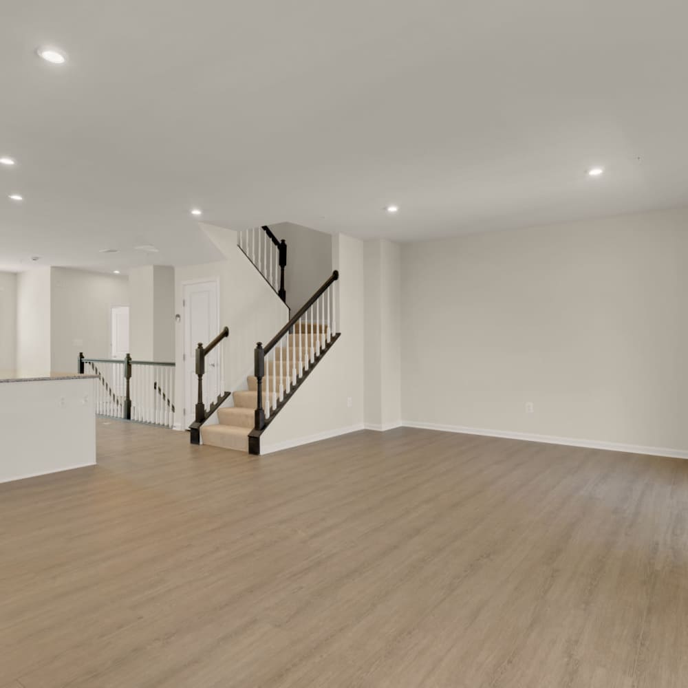 Spacious living room at Dorsey Overlook in Ellicott City, Maryland