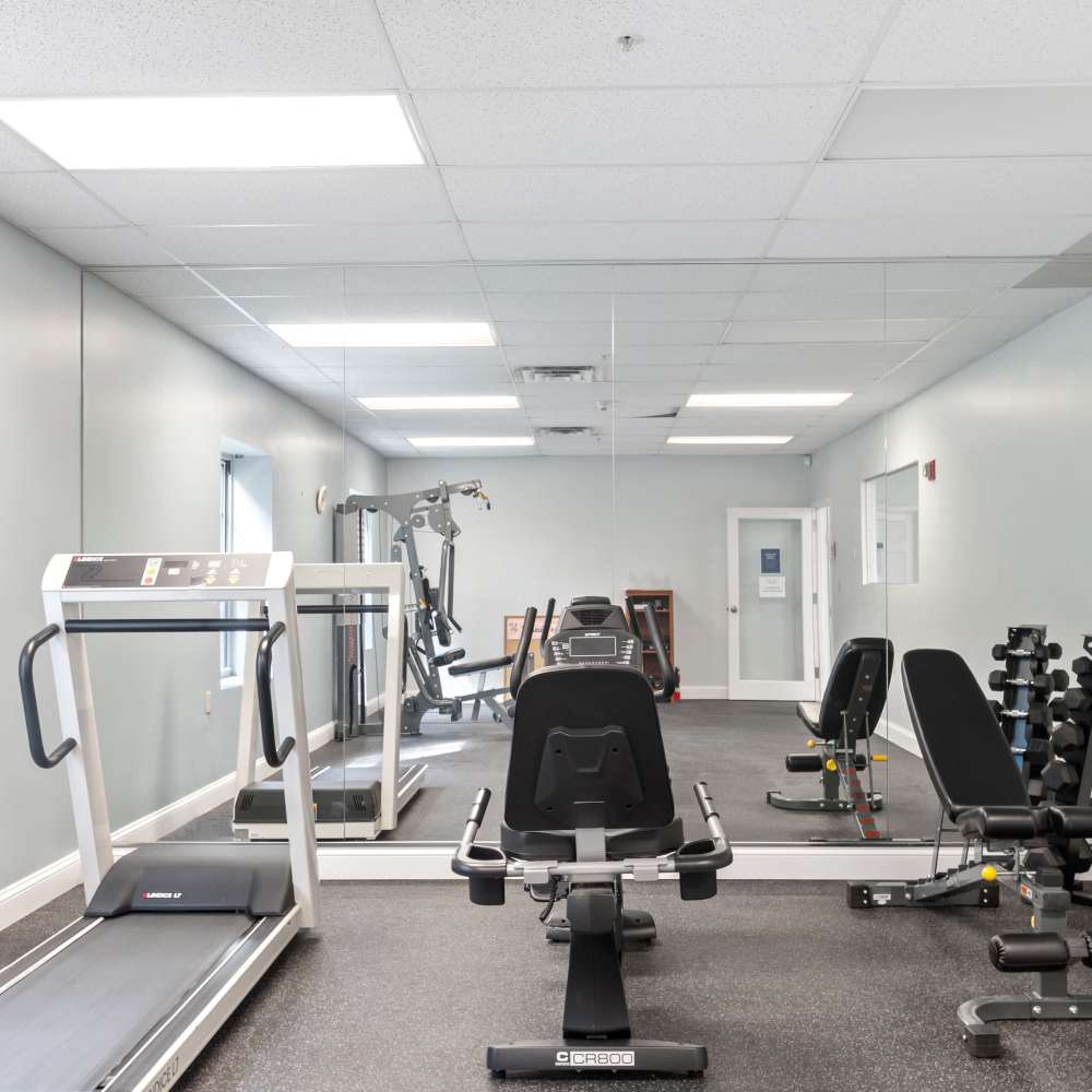 Fitness center at Broadway West in Brentwood, New York