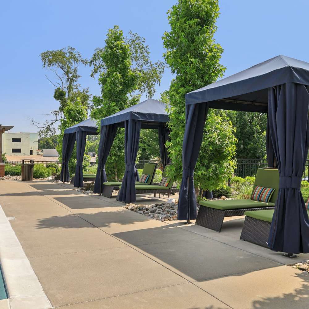 Cabana near pool at The Drake in Bowling Green, Kentucky