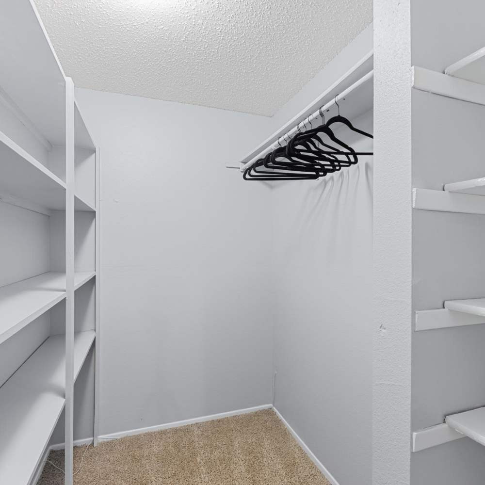 Indoor closet at The Madeleine in Fort Worth, Texas