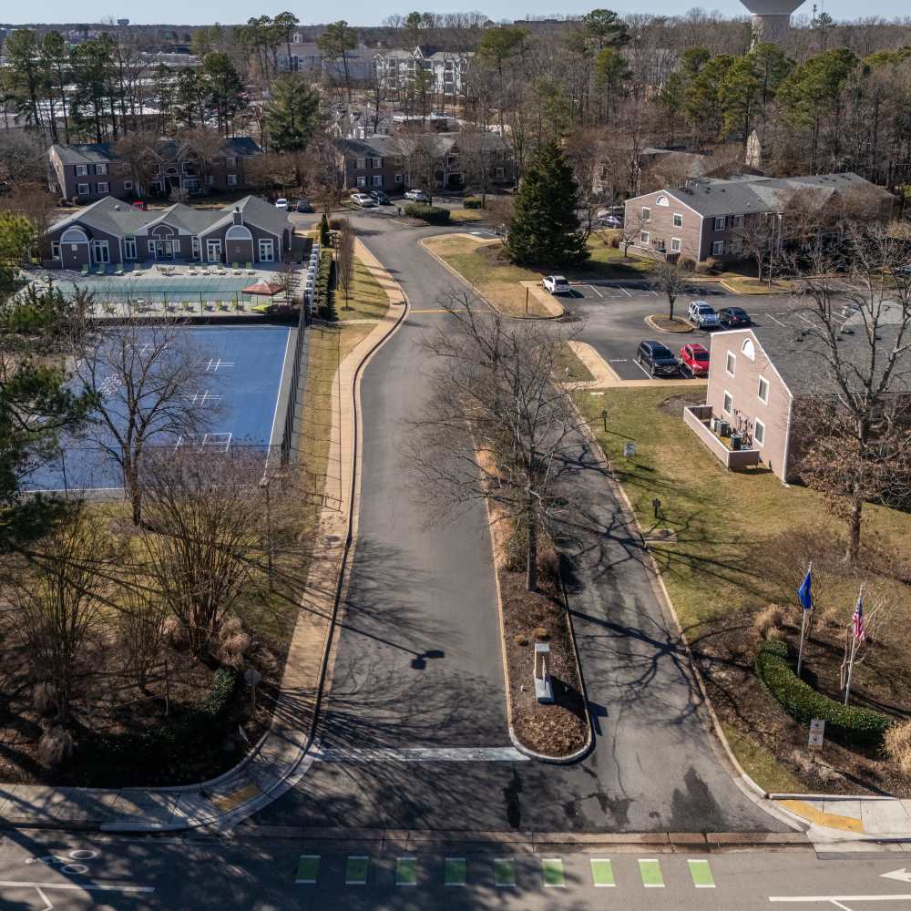 Aerial view of the community at Reserve South, Richmond, Virginia