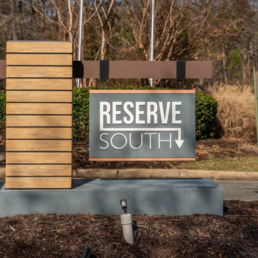 Sign board at Reserve South in Richmond, Virginia