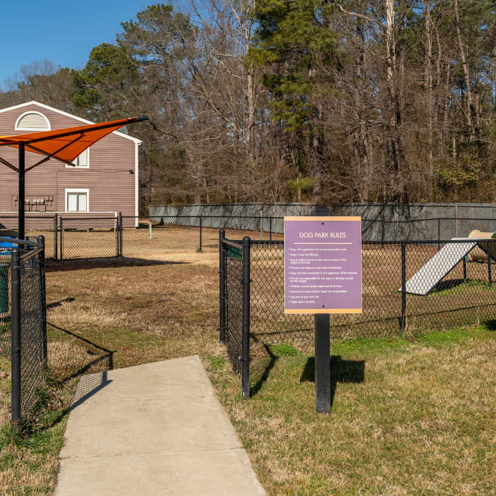 On-site dog park at Reserve South, Richmond, Virginia