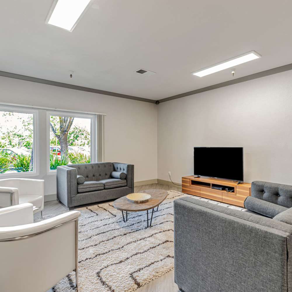 Kitchen with white appliances at Martinez Hillside in Martinez, California