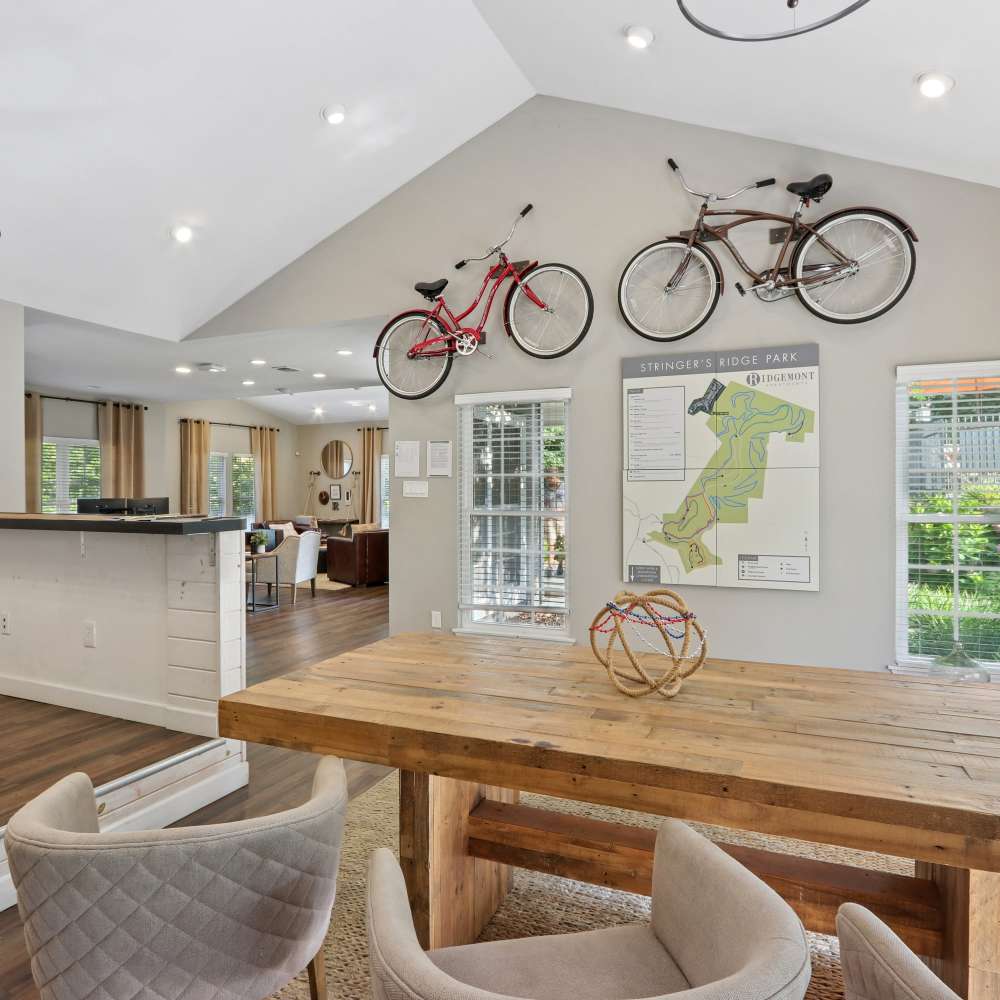 Community indoor kitchen at Ridgemont at Stringers Ridge in Chattanooga, Tennessee