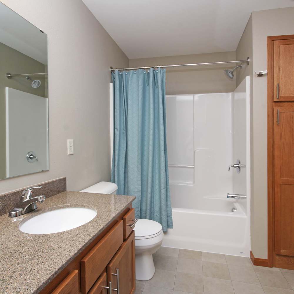 Bathroom with bathtub at Parkview East in Ramsey, Minnesota