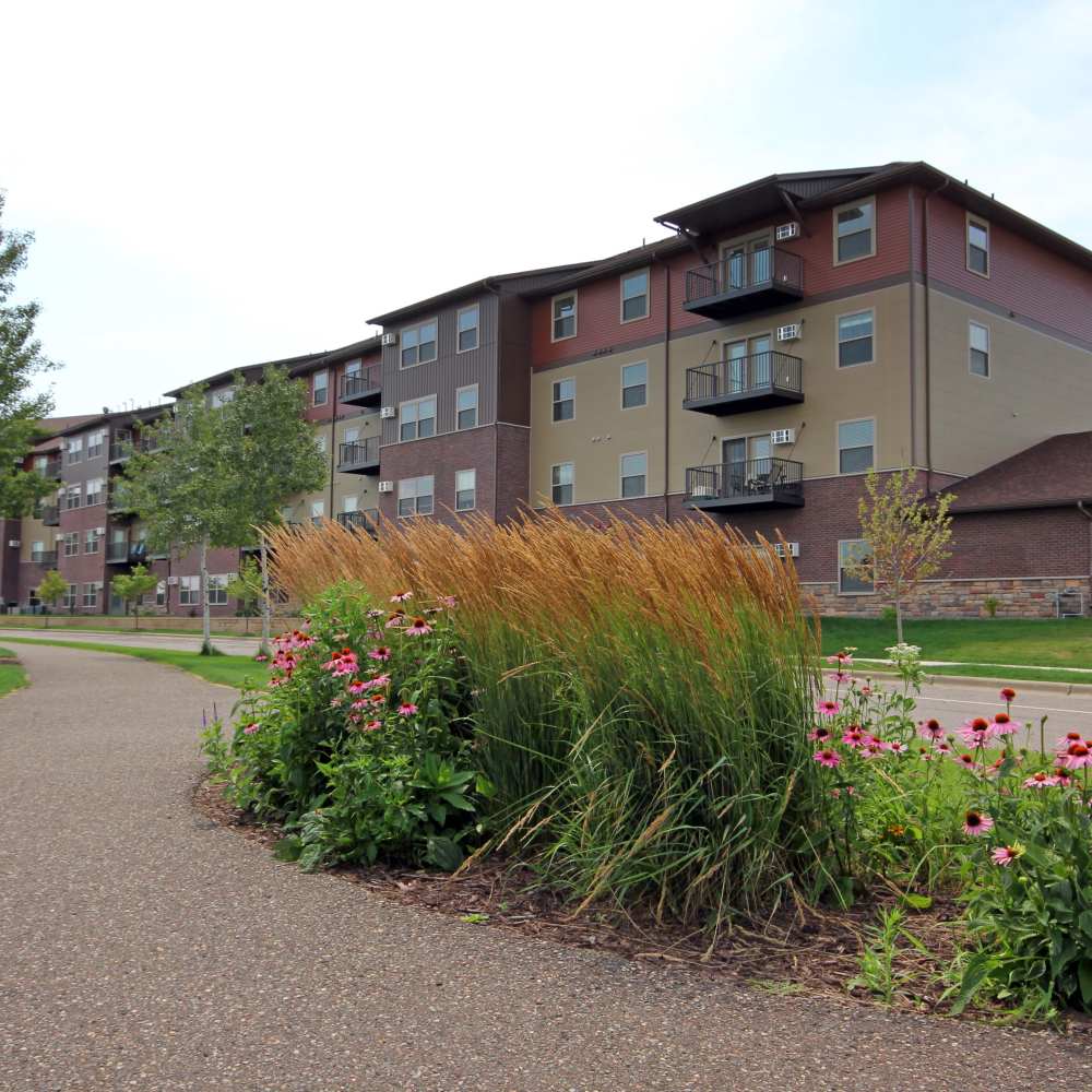 Building community exterior view at Parkview East in Ramsey, Minnesota