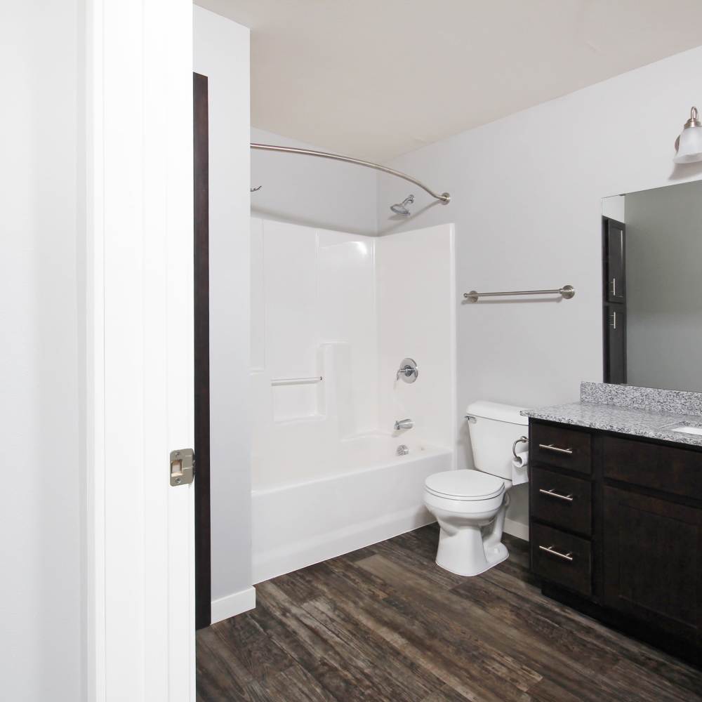 Bathroom at Sapphire Apartments in Ramsey, Minnesota