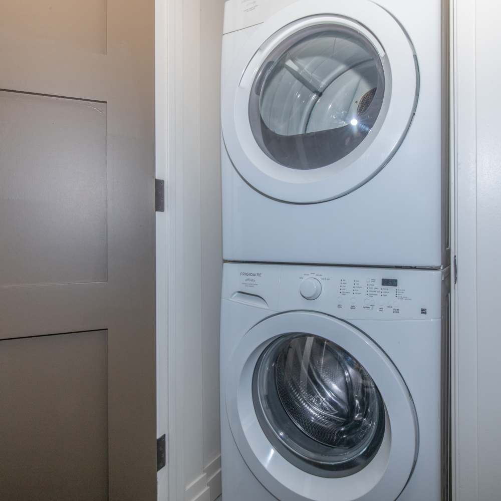 Washer and dryer connections at The View at Wash Park in Denver, Colorado
