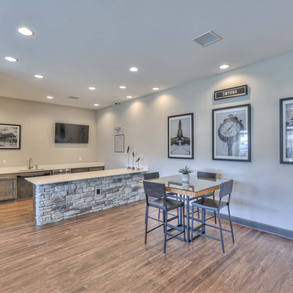 Clubhouse with kitchenette and dining space  at Anthem at Creekside in Smyrna, Tennessee 