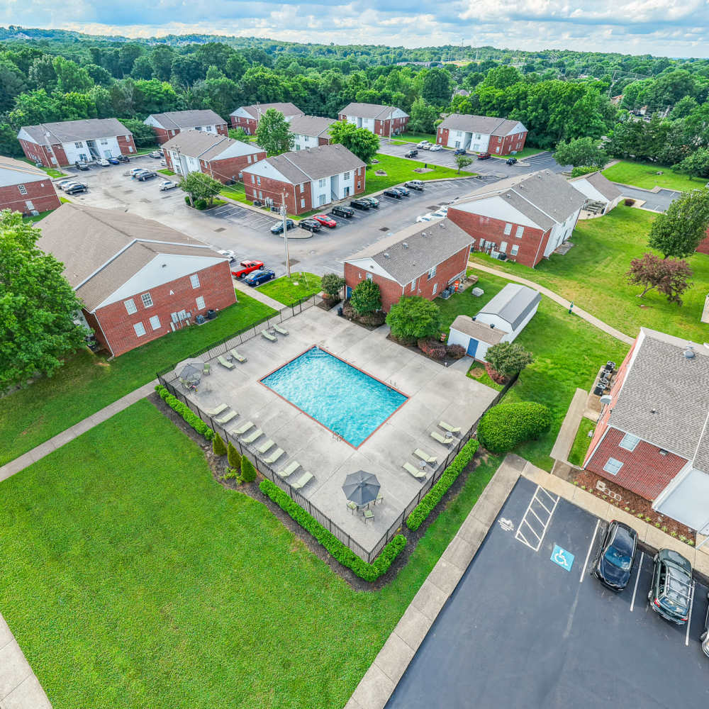 Image showing the community pool at Laurel Woods Apartments in Smyrna,Tennessee